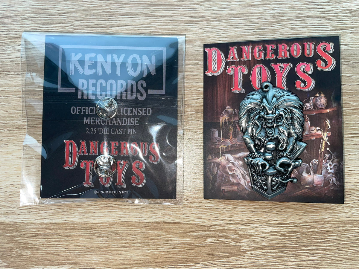 Dangerous Toys – 3D “Bill Z. Bub” Clown Enamel Pin (Gunmetal Color)