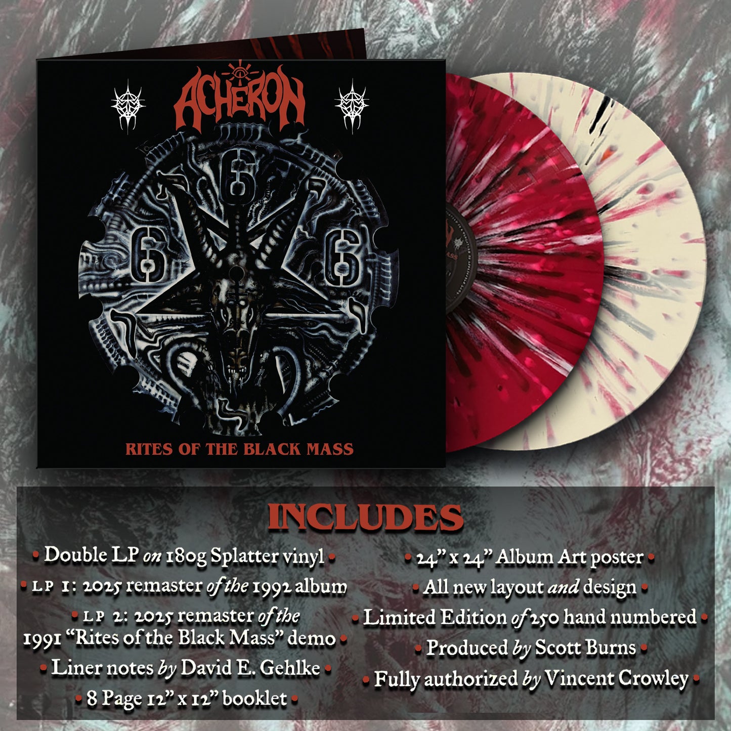 Acheron - Rites of the Black Mass (Double Splatter LP w/SIGNED album flat)