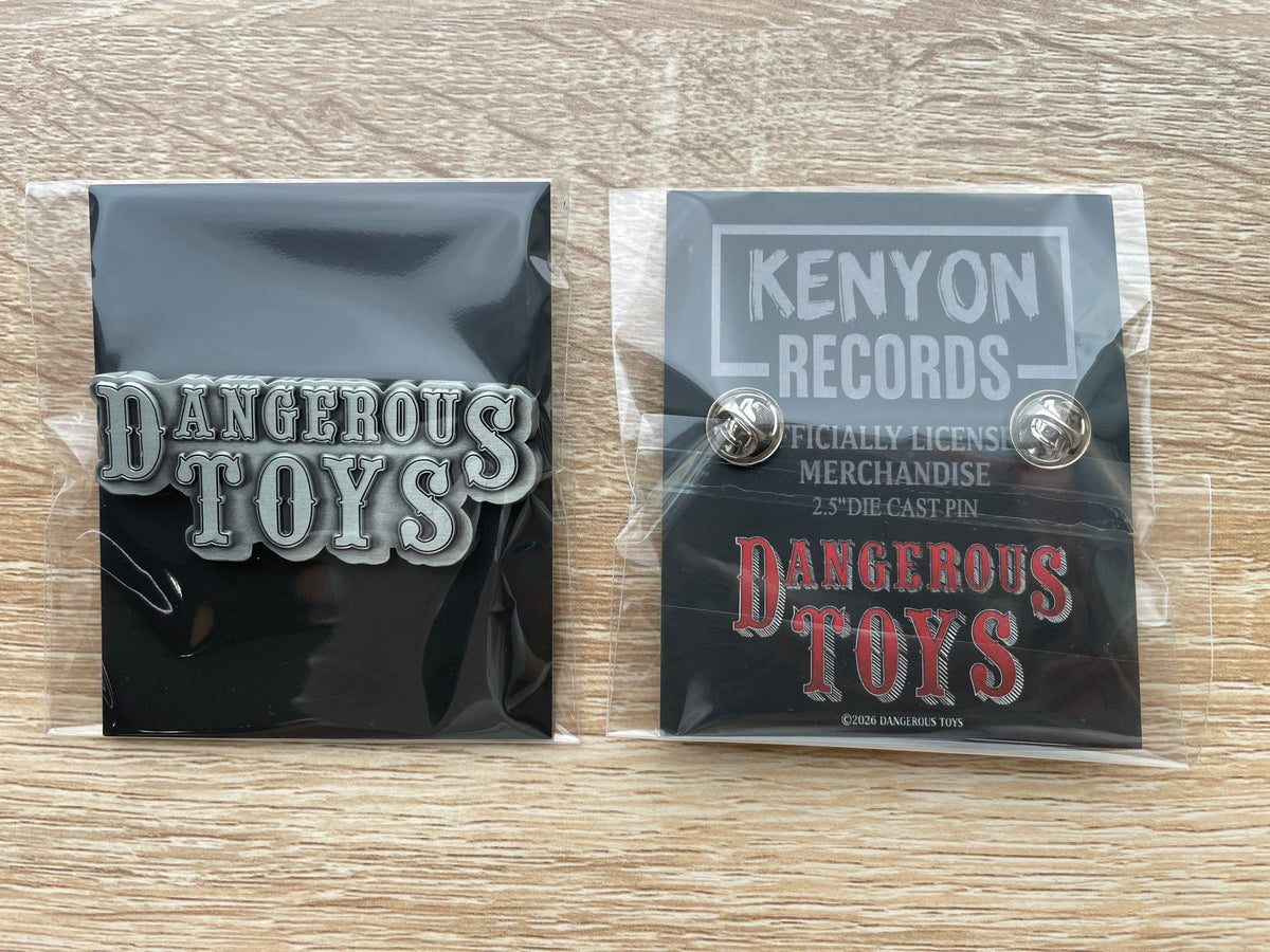 Dangerous Toys - 3D Gunmetal Logo Enamel Pin