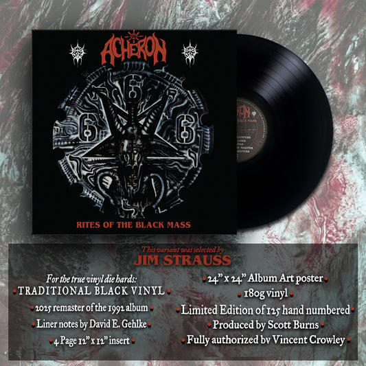 Acheron - Rites of the Black Mass (Single LP - JIM STRAUSS designed variant) w/SIGNED album flat