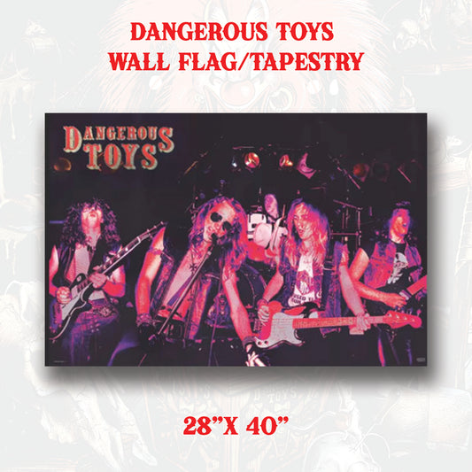 Dangerous Toys - Wall Flag/Tapestry 28" x 40" Live '89 Band Photo (Limited to 50)