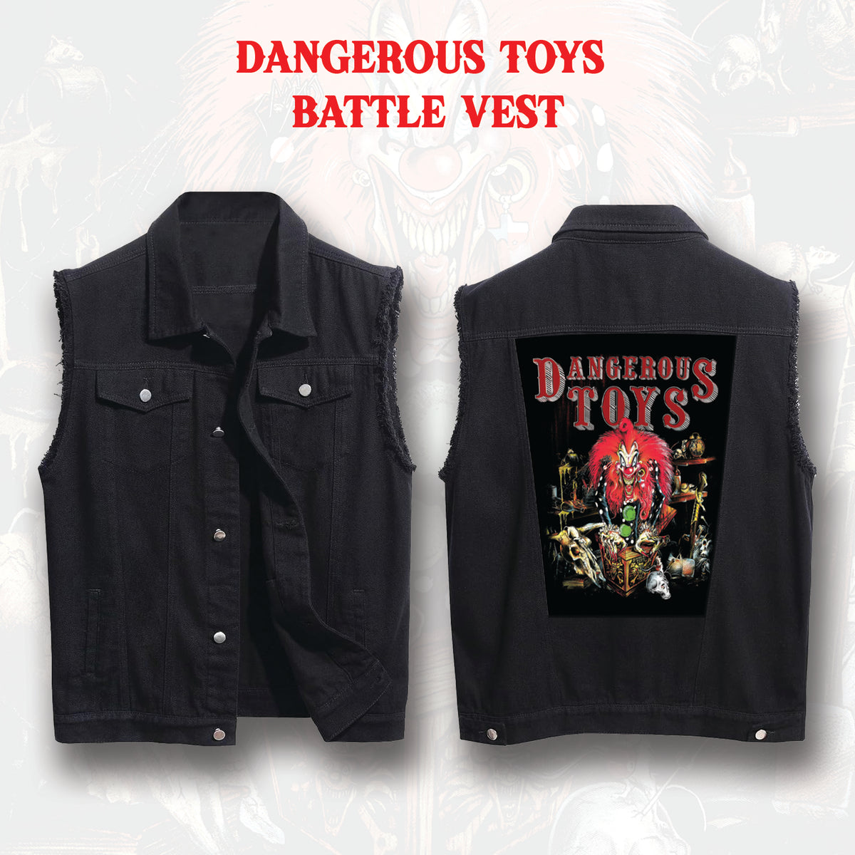 Dangerous Toys - Battle Vest Complete w/sewn on Backpatch