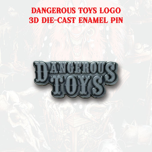 Dangerous Toys - 3D Gunmetal Logo Enamel Pin
