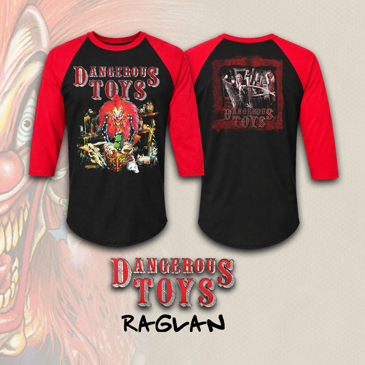 Dangerous Toys - Raglan (Red Sleeves/Black)