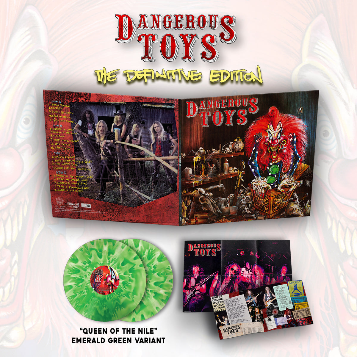 Dangerous Toys - Dangerous Toys: The Definitive Edition (Double LP - "Queen of the Nile Emerald Green Variant)w/SIGNED flat