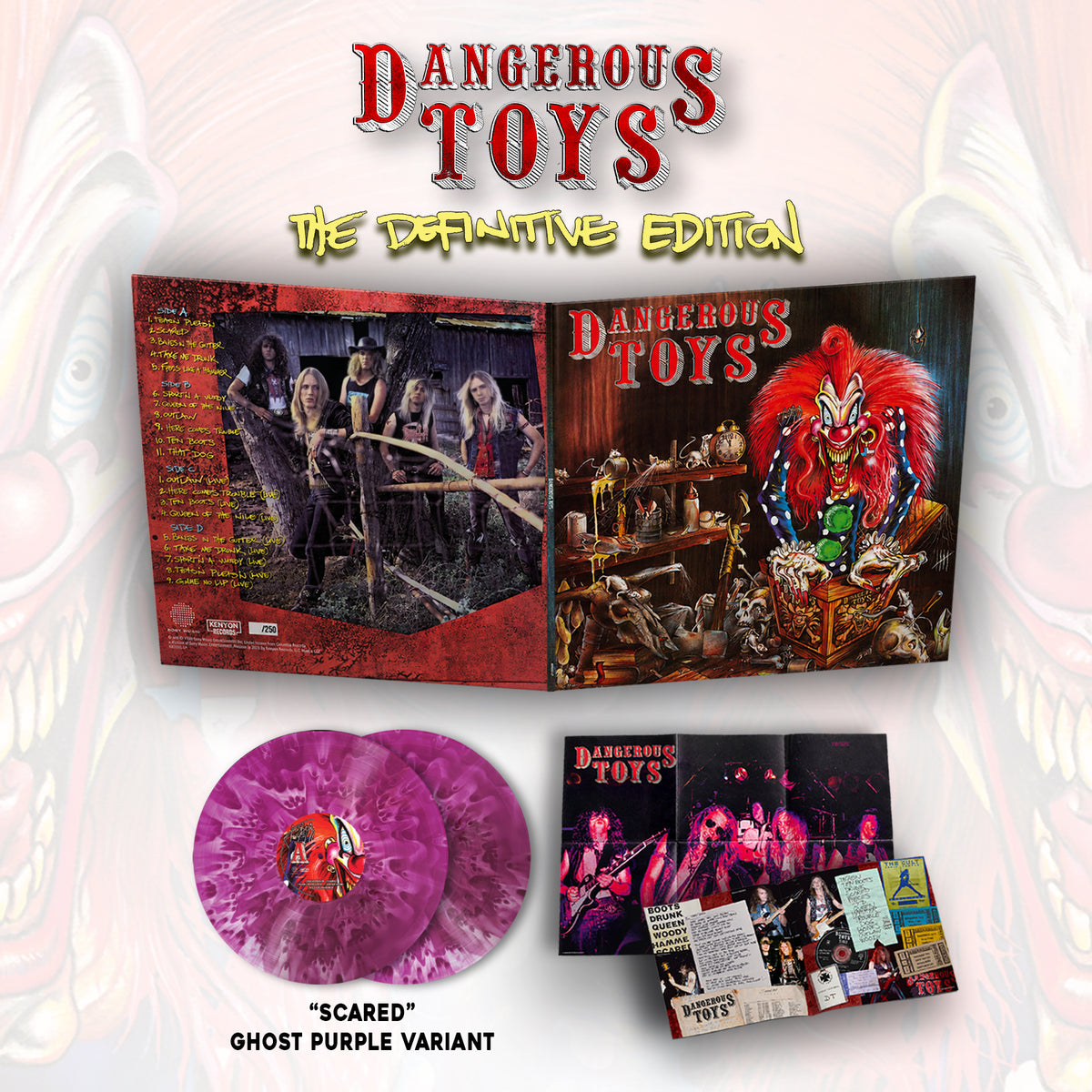 Dangerous Toys - Dangerous Toys: The Definitive Edition (Double LP - "Scared Ghost Purple" Variant)w/SIGNED flat