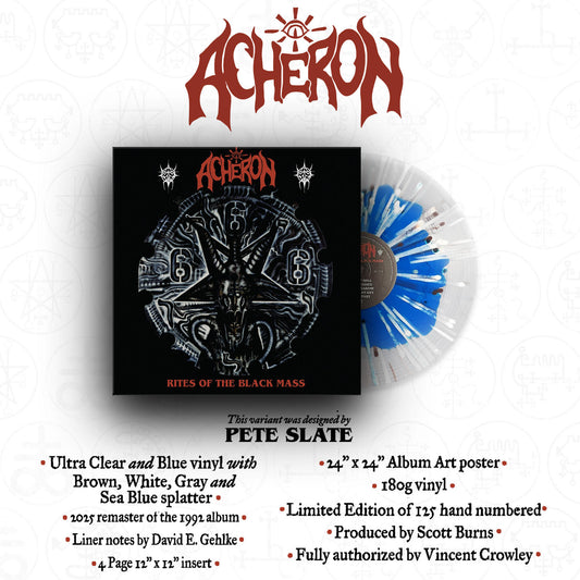 Acheron - Rites of the Black Mass (Single LP - PETE SLATE designed variant) w/SIGNED album flat