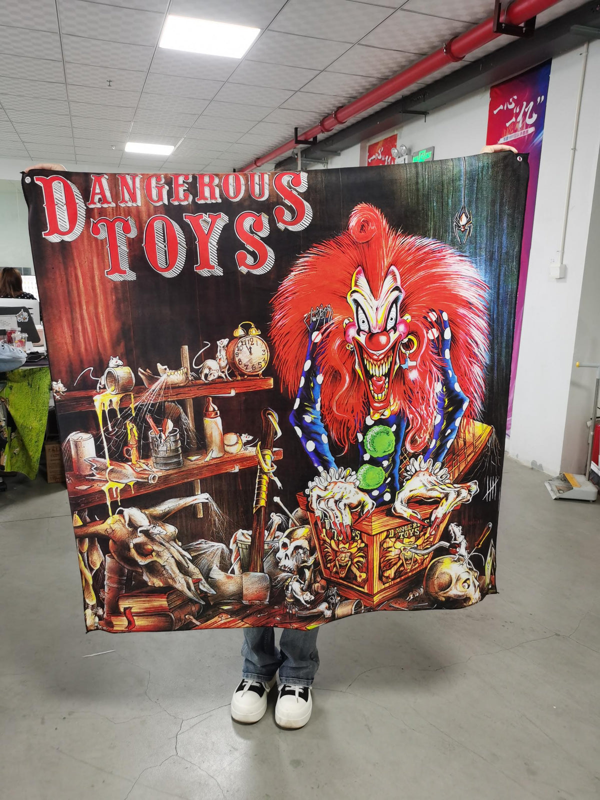 Dangerous Toys - Wall Flag/Tapestry 48" x 48" 1989 Album Art