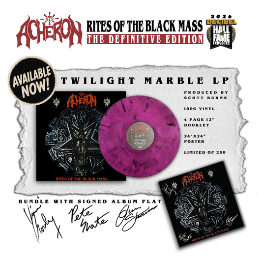Acheron - Rites of the Black Mass LP (Twilight Marble Vinyl) w/SIGNED album flat
